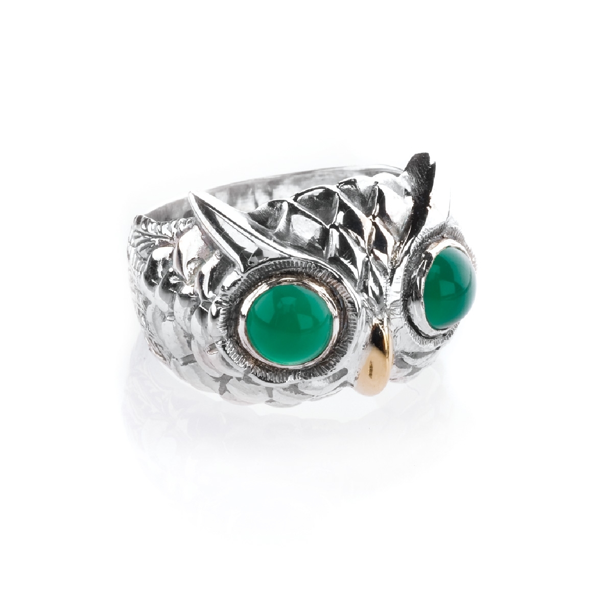 Anello Civetta basic verde