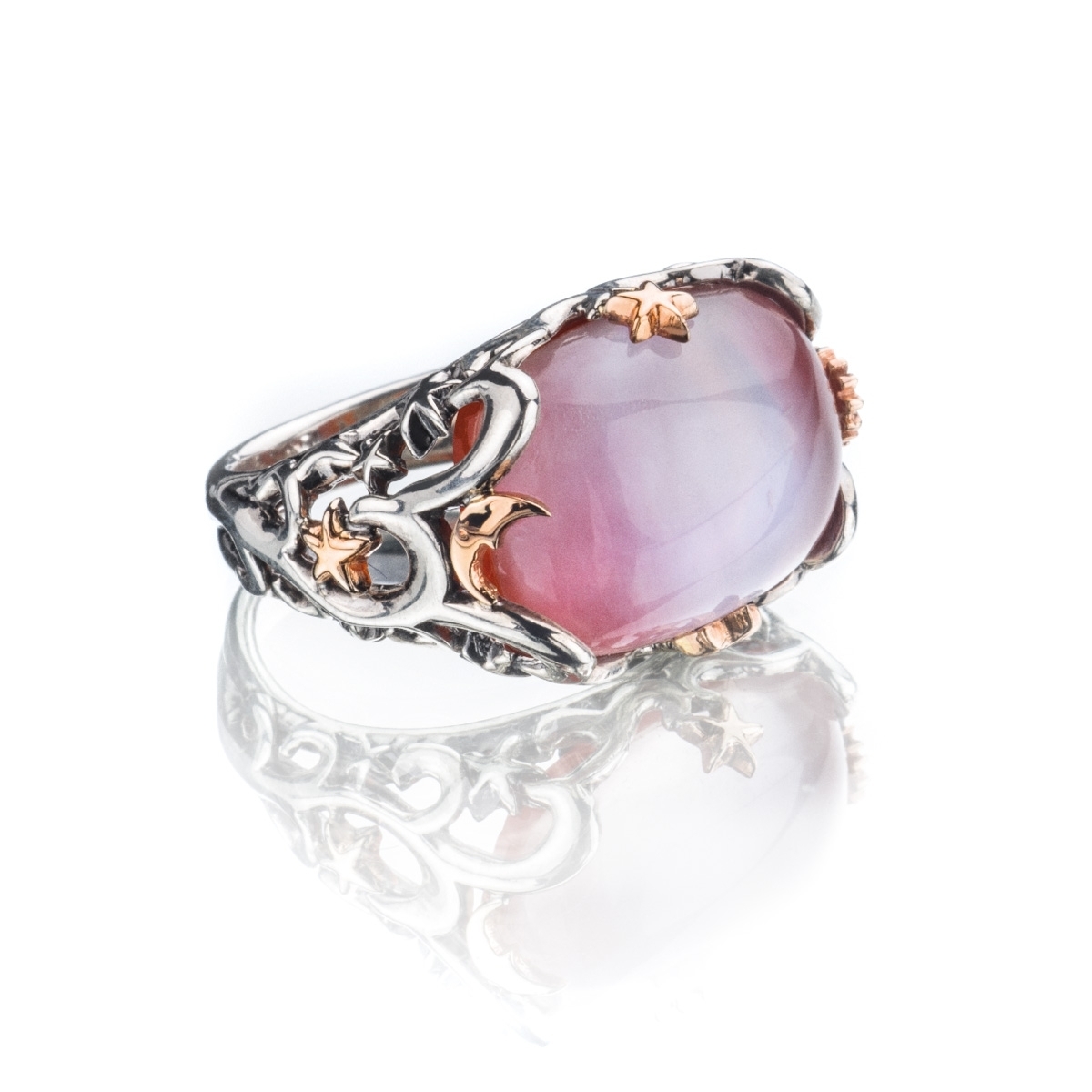 Polvere di stelle pink pillow ring