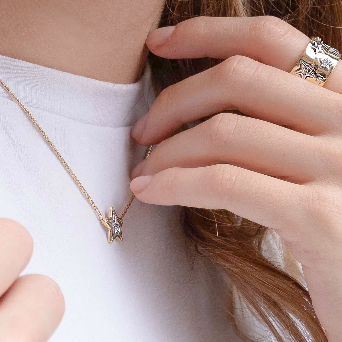 copy of Raggio di sole quadrato  piccolo gold18kt