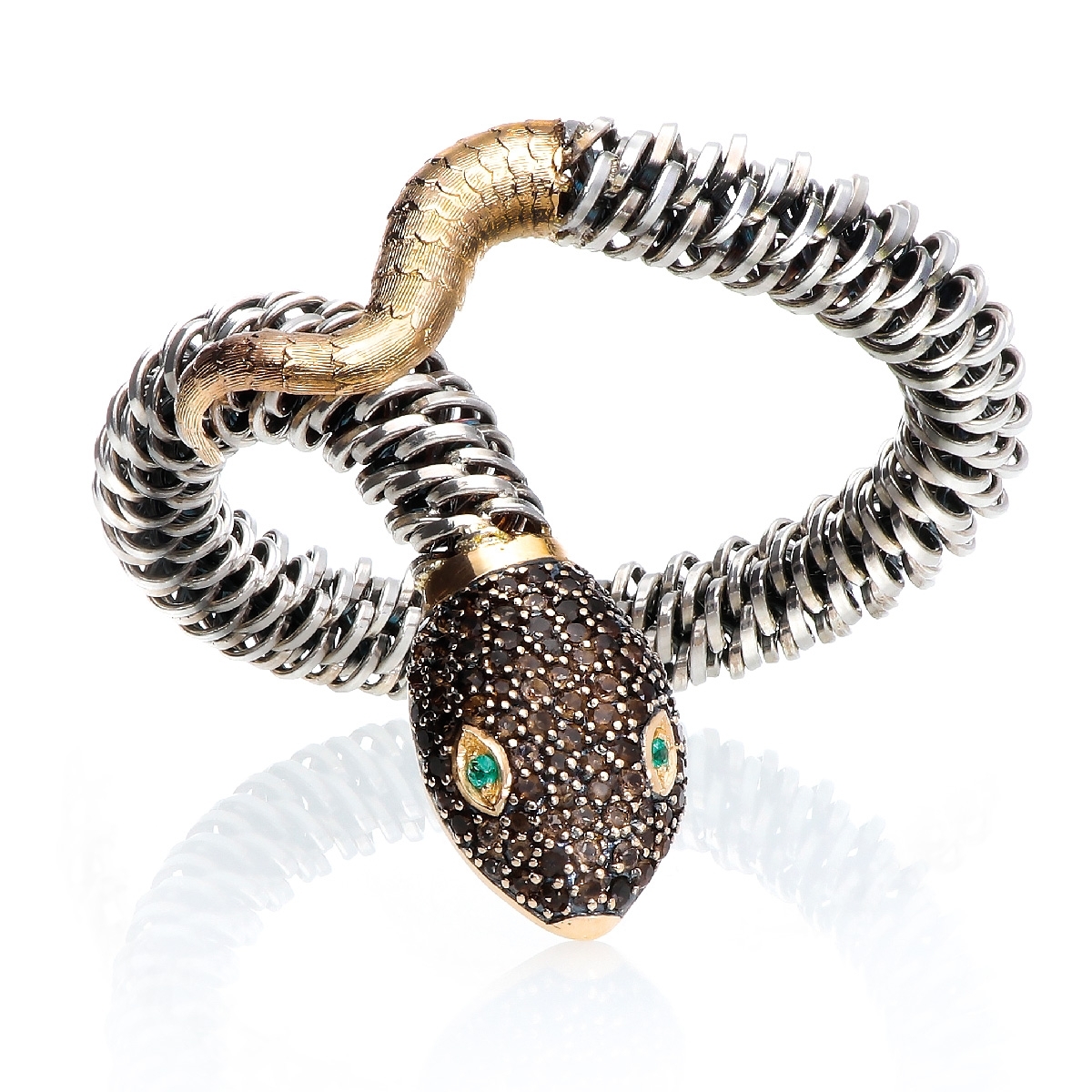 Medievale serpente gold9kt&silver