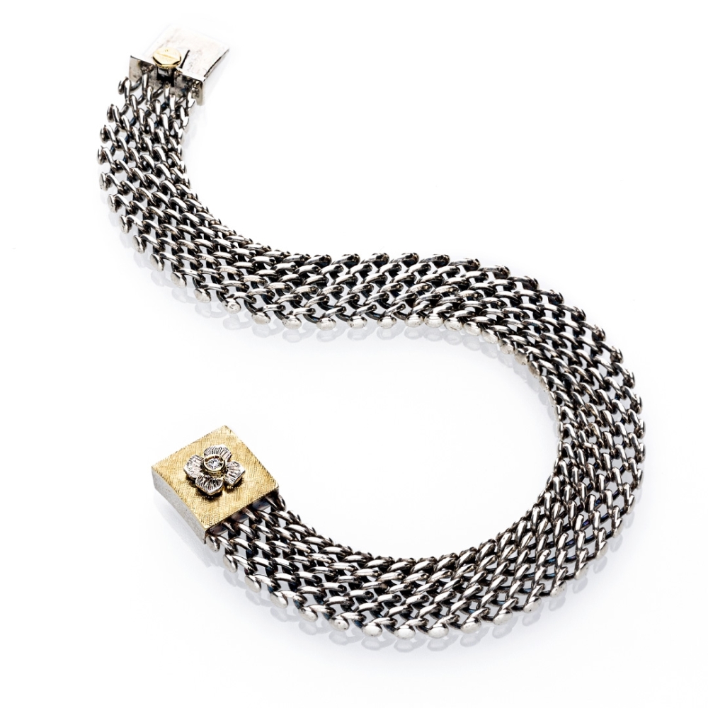 copy of Bracciale medievale grande gold18kt&silver
