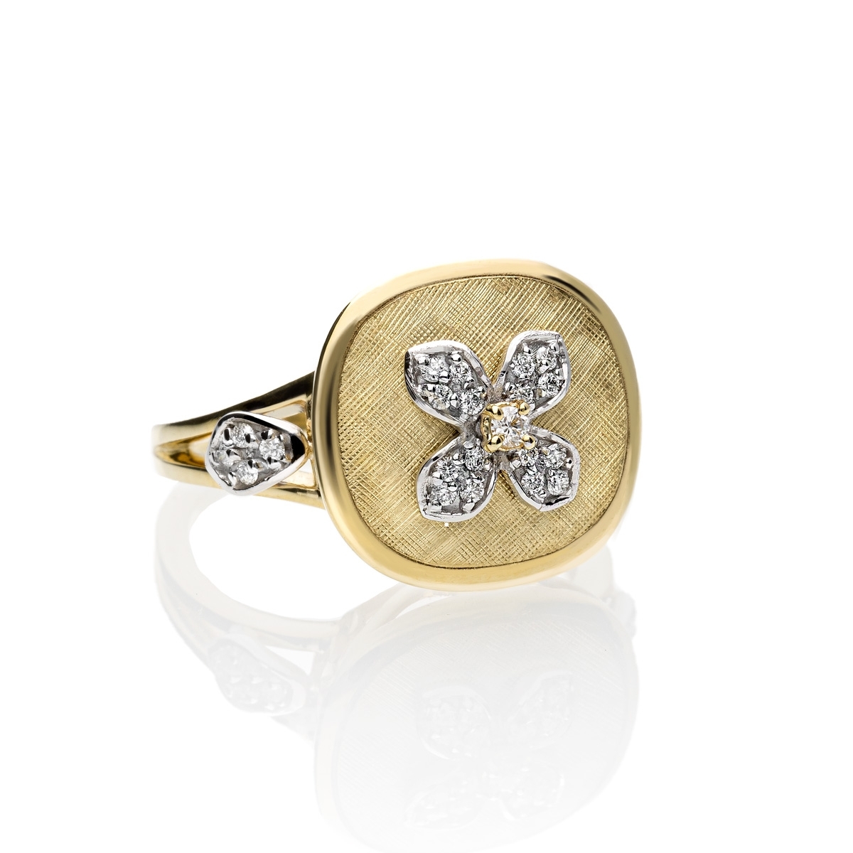 Anello Allegra oro satinato 18 kt