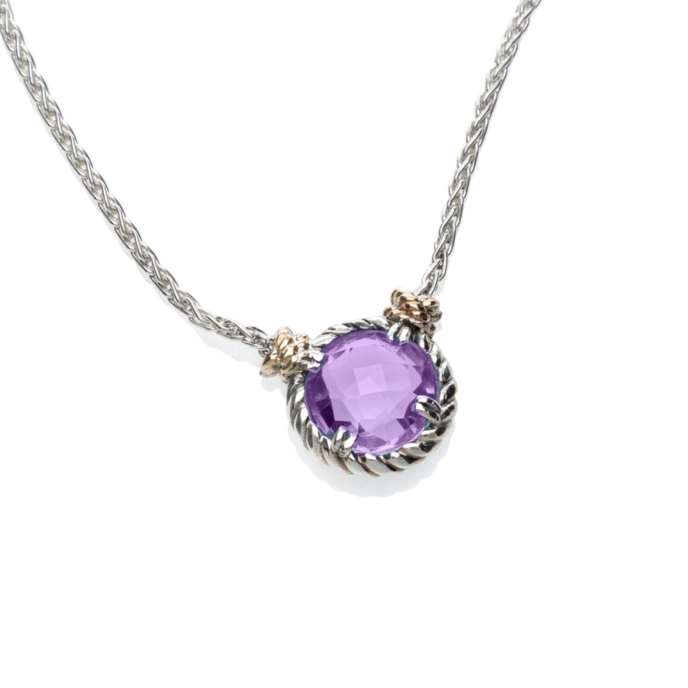 Collana Nodi intreccio 1 pietra