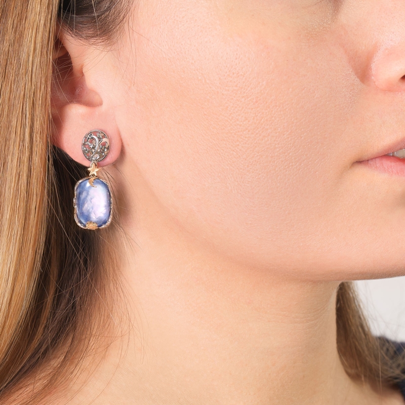 Polvere di  stelle cuscino silver&gold9kt
