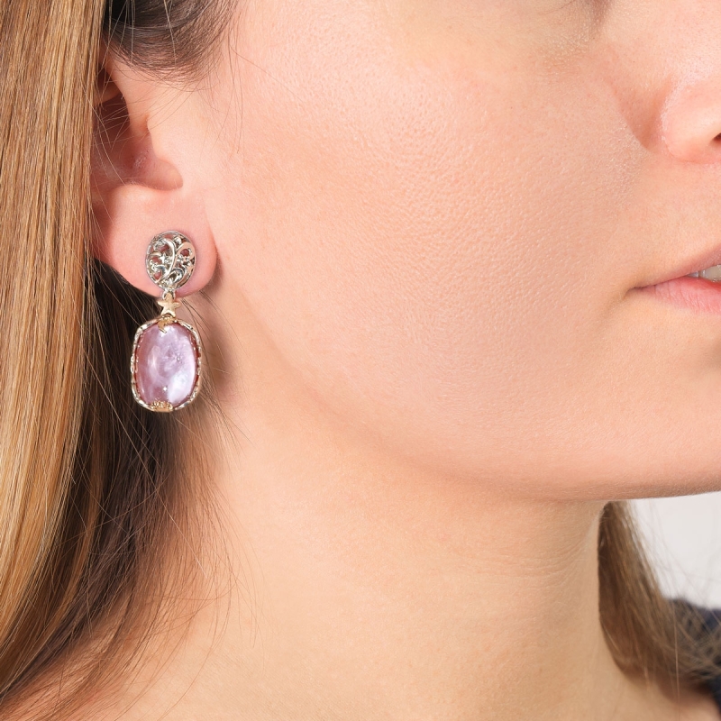 Polv stelle rett silver&9ktgold