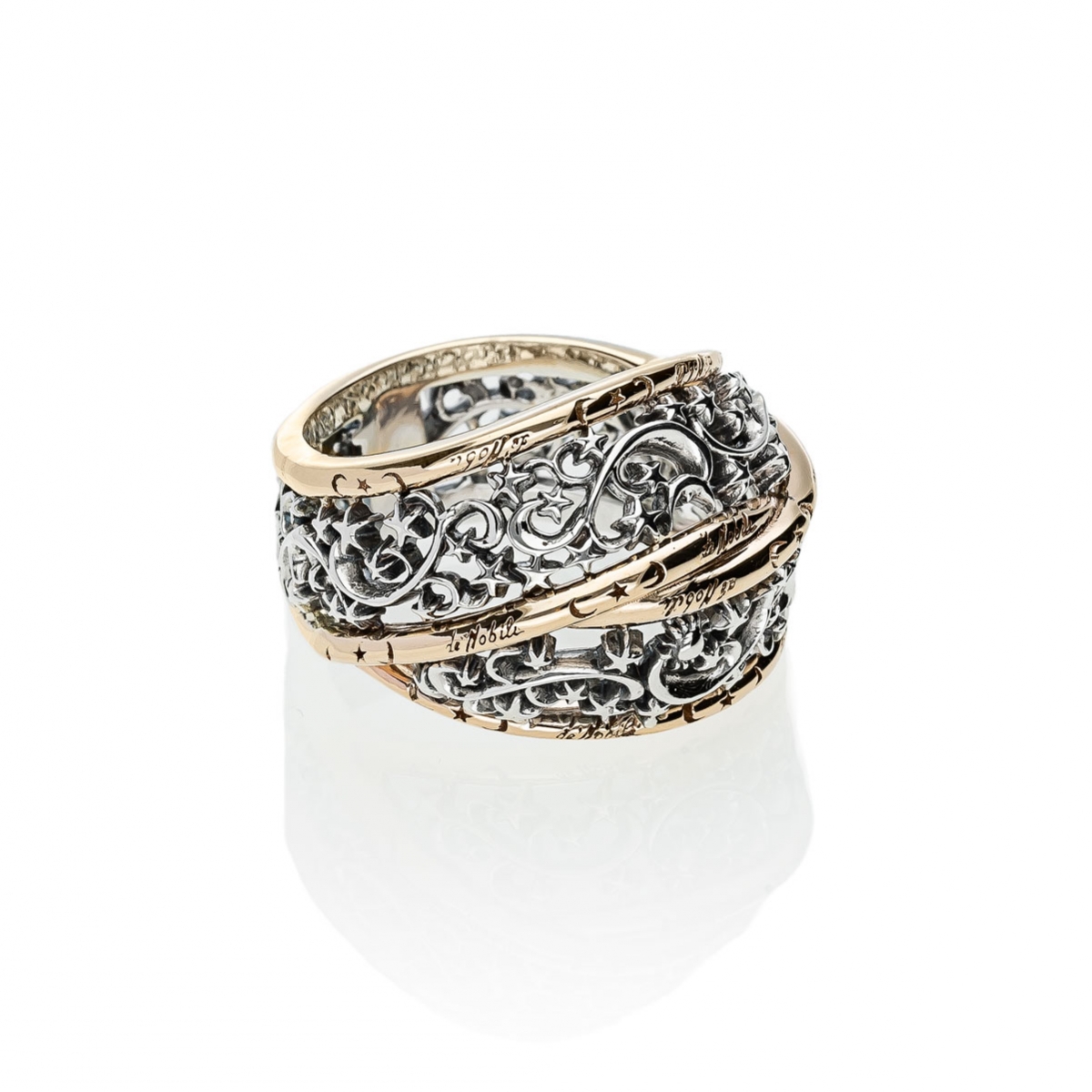 copy of Polvere di stelle band ring gold9kt&silver