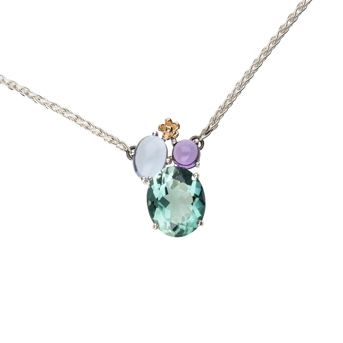 Positano oval stone necklace