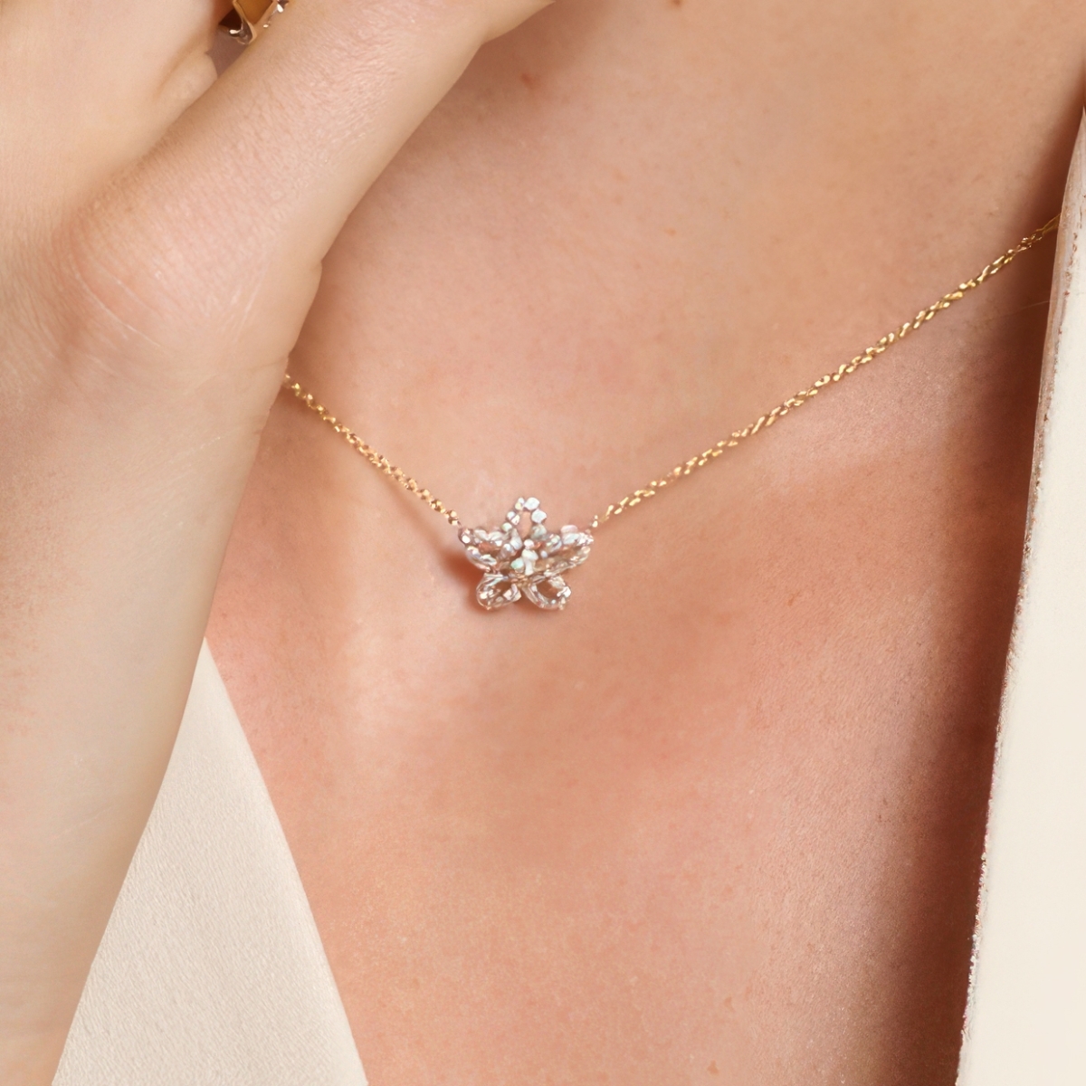 copy of Raggio di sole quadrato  piccolo gold18kt