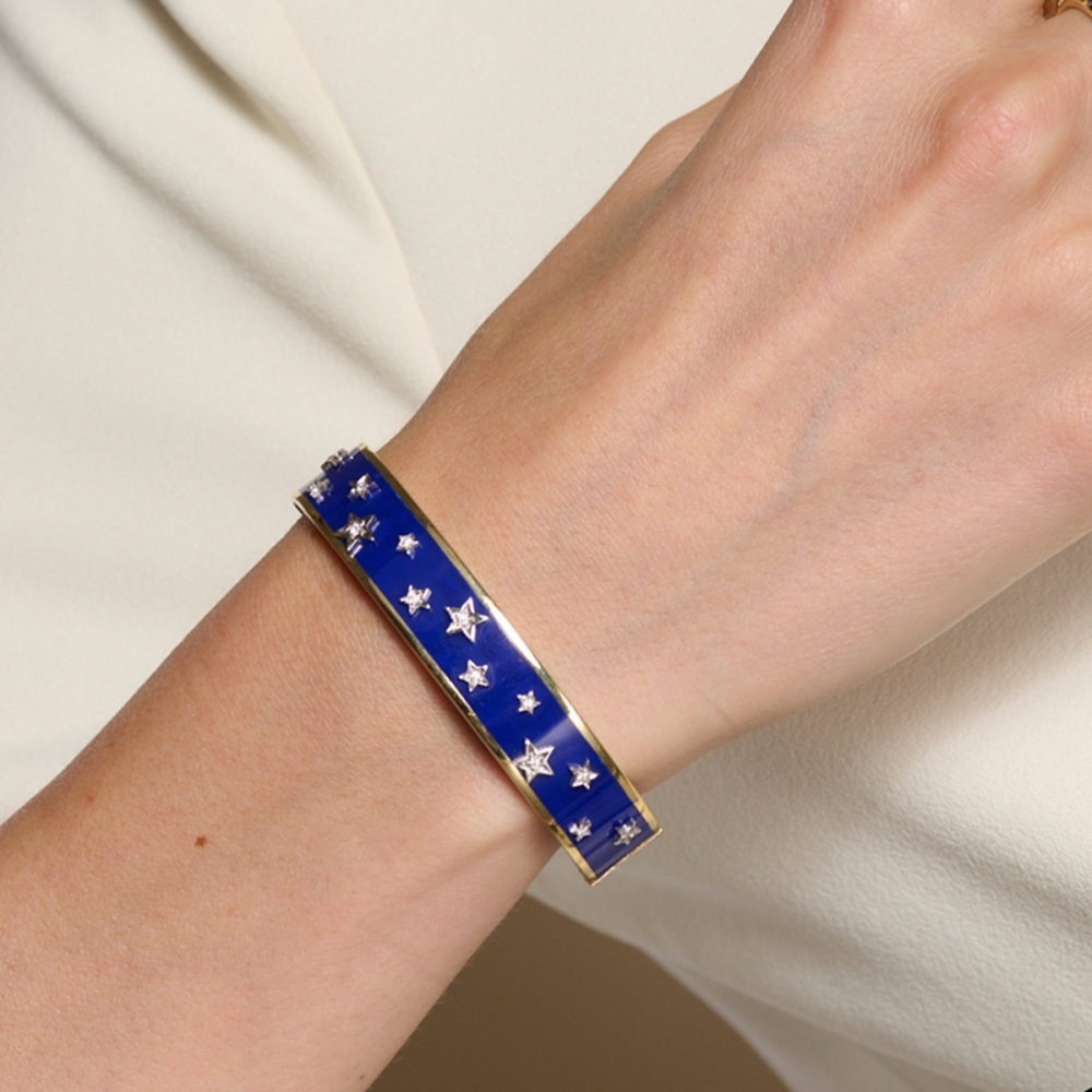 Bracciale Stella della Sera smalto blu e stelle 2