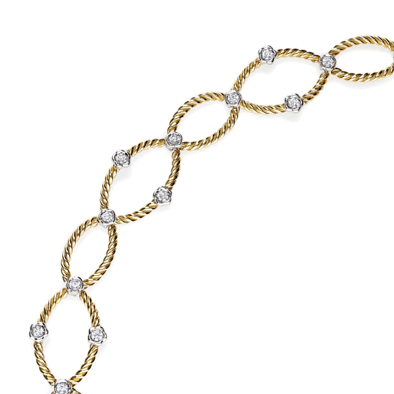 copy of Intreccio 5 fili fiori oro 18kt