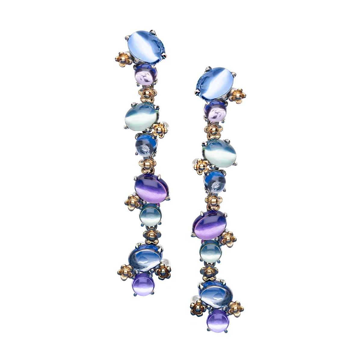 Positano earrings with stone pendants