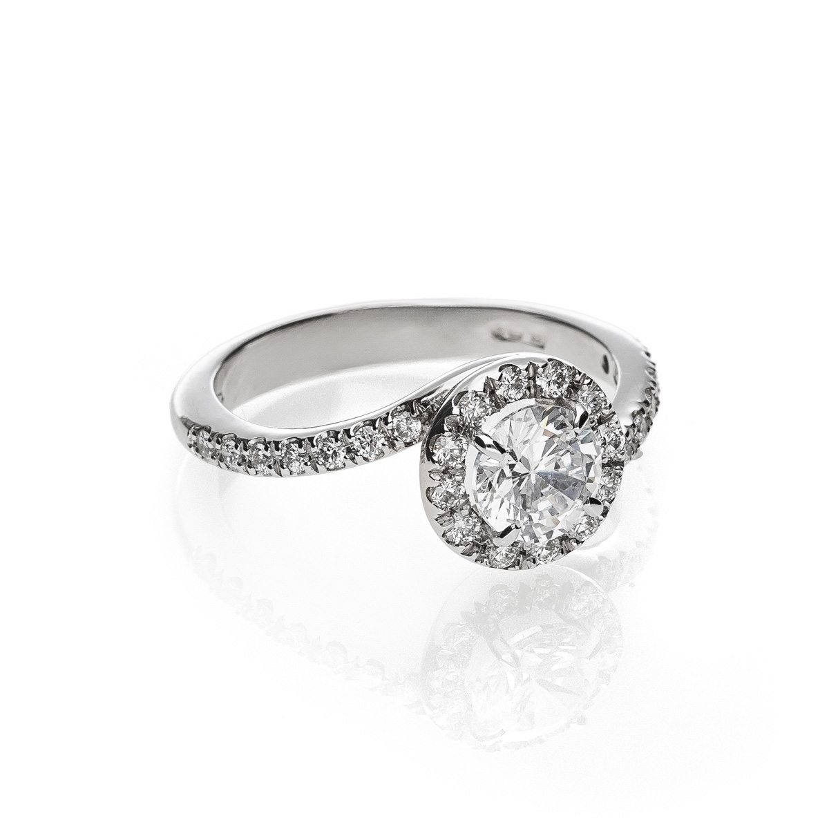 Solitario Abbraccio gold18kt