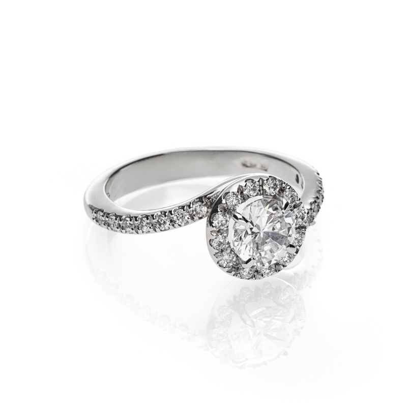 Solitario Abbraccio gold18kt