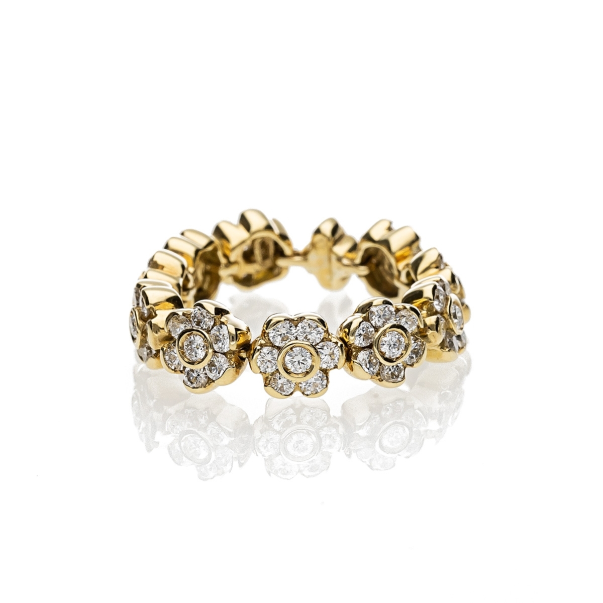 Anello fiorellini con brillanti