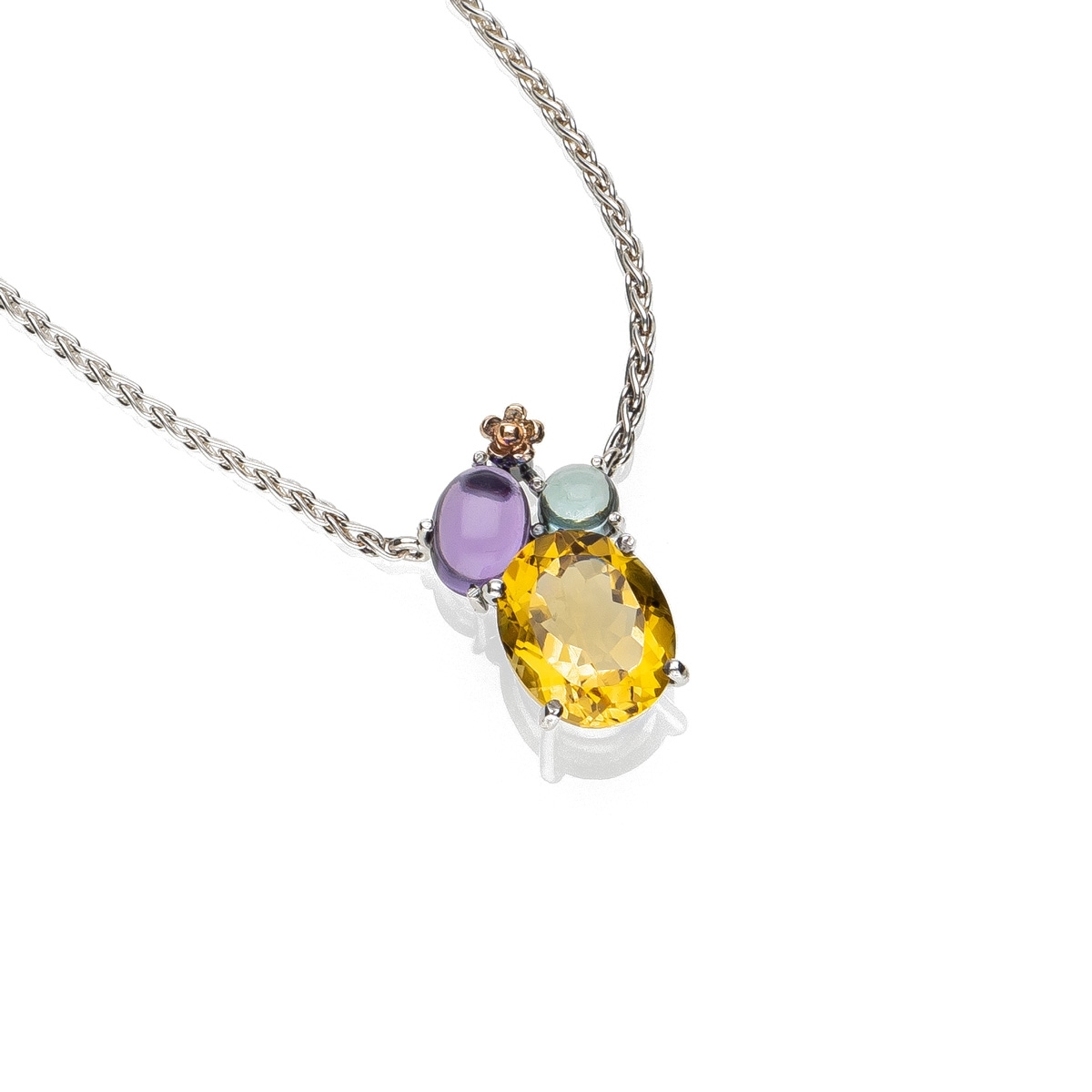 Positano oval stone necklace