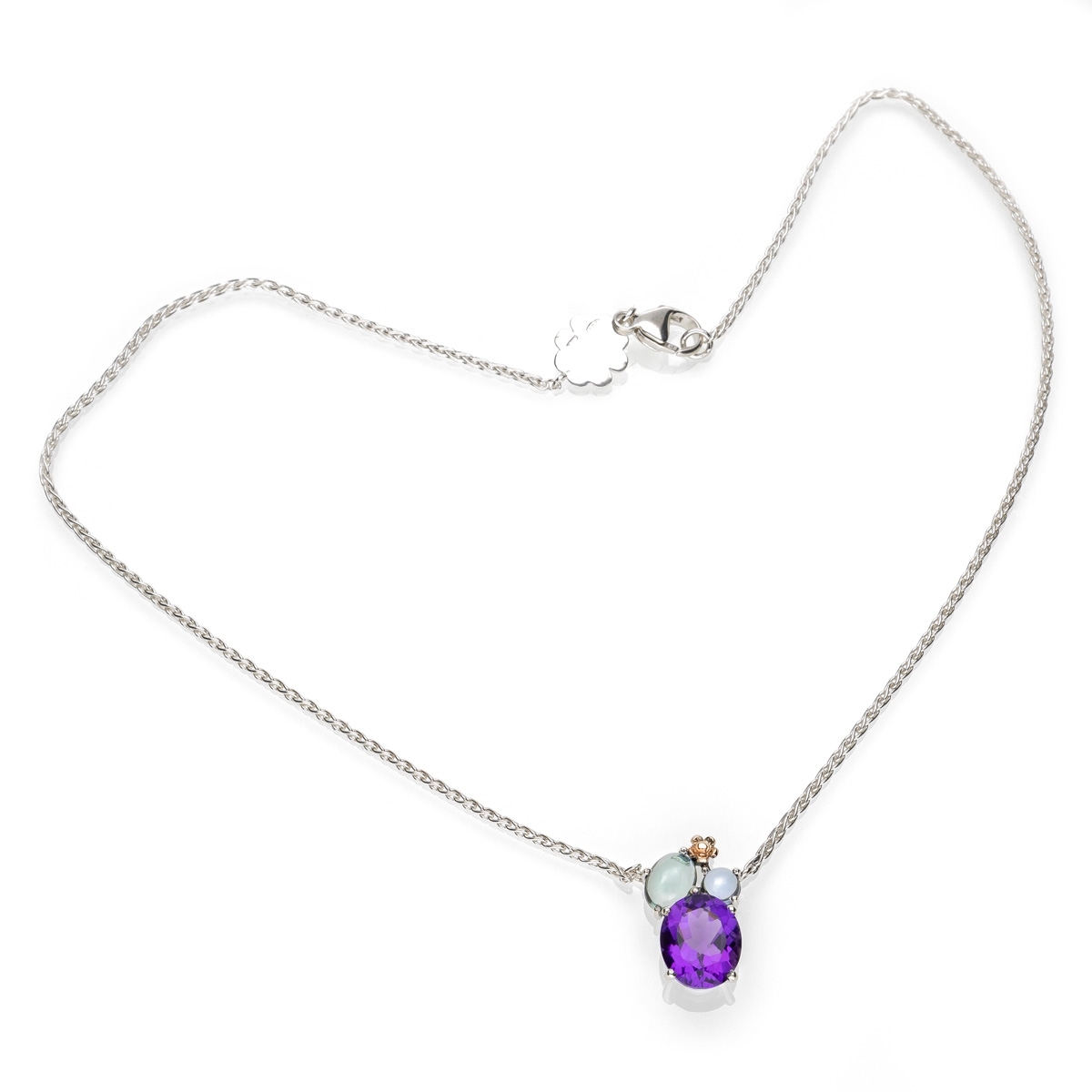 Positano oval stone necklace