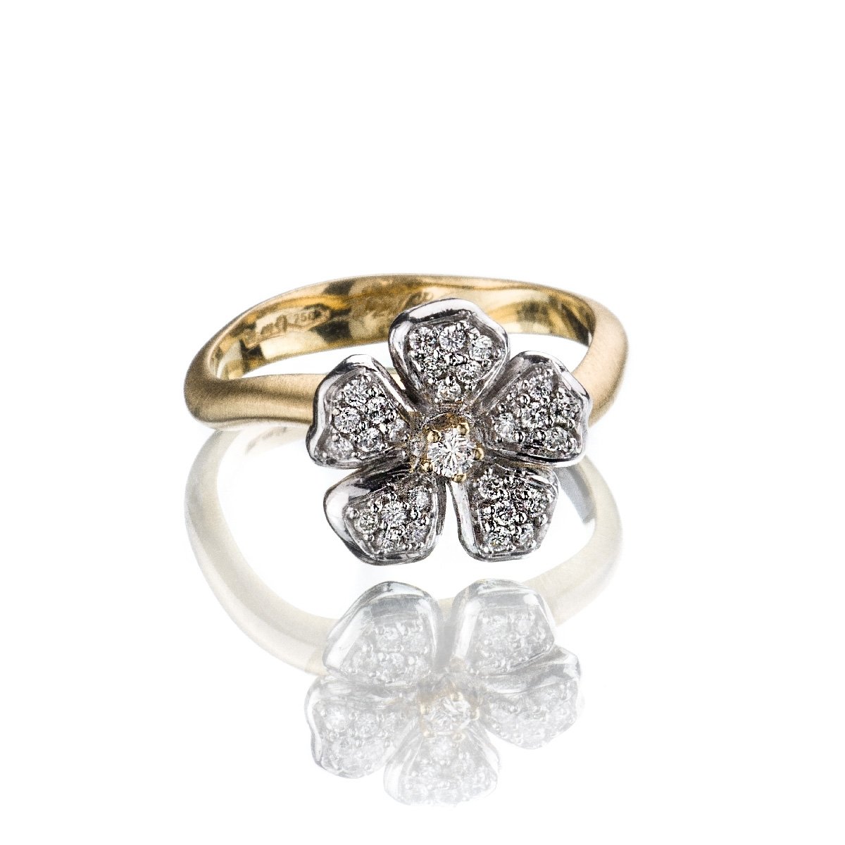 Fiore di pesco enorme  gold18kt