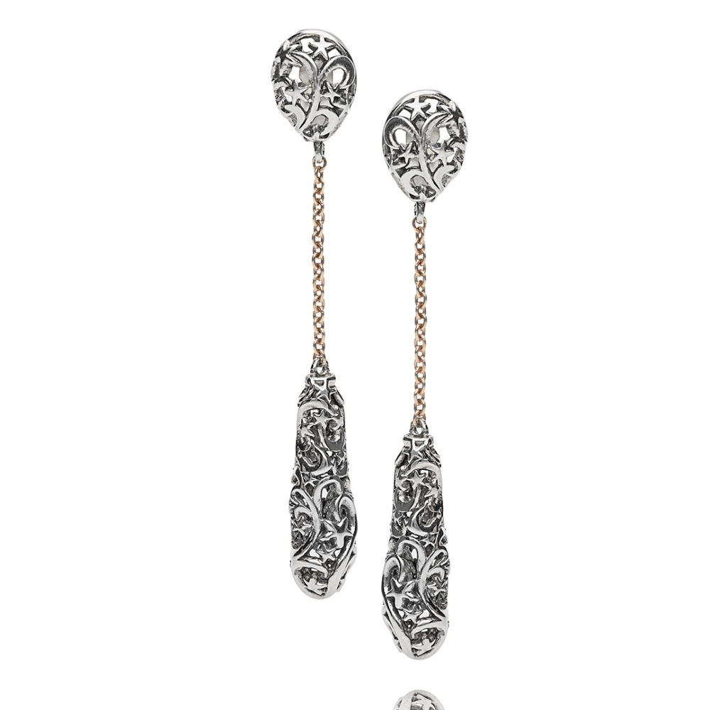 copy of Polvere di stelle gocce lunga silver&gold9kt