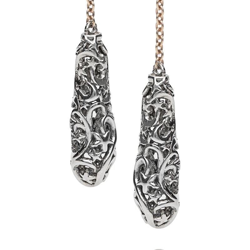 copy of Polvere di stelle gocce lunga silver&gold9kt