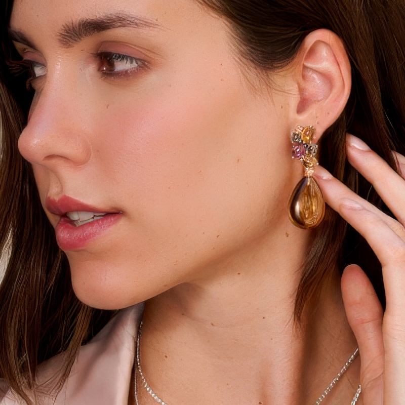 Positano large drop earrings