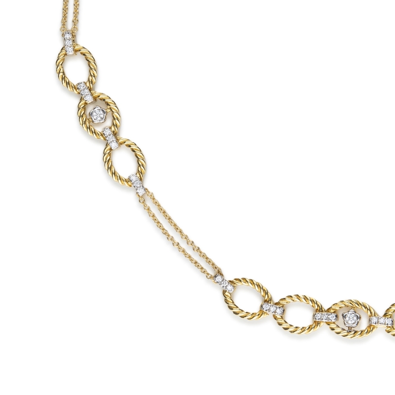 collana Intrecci fiori oro 18kt