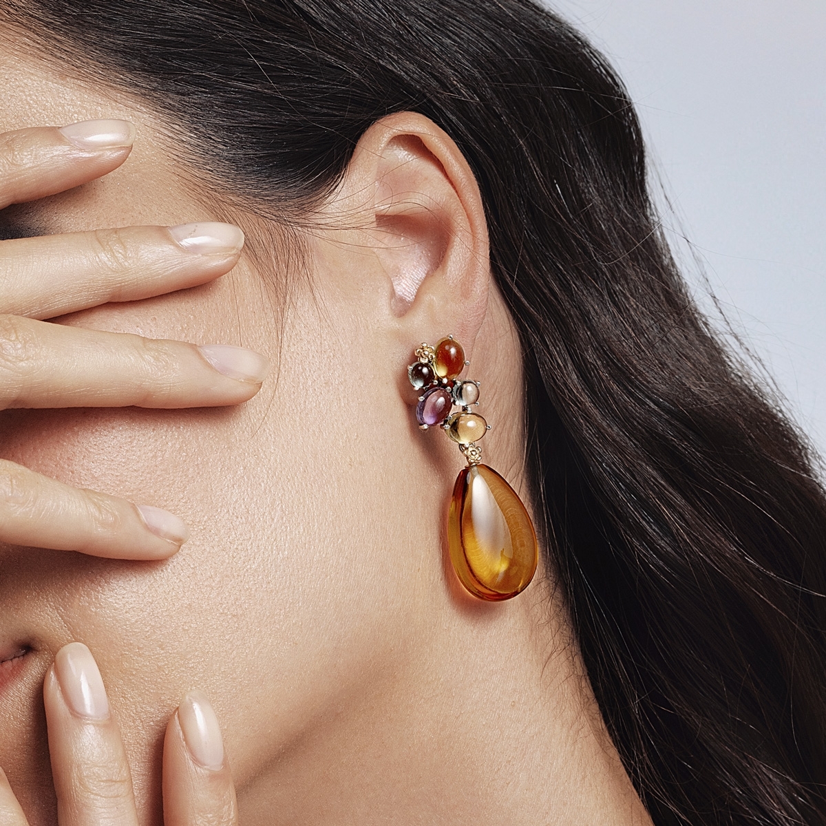 Positano large drop earrings