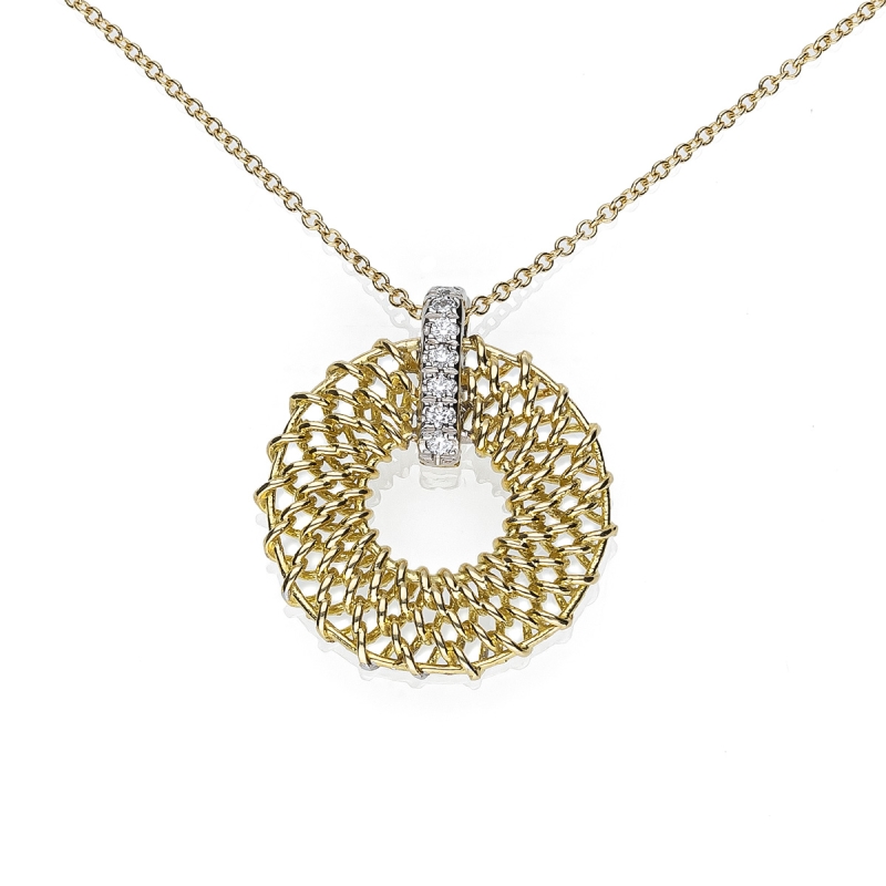 Collana Texture cerchio piccolo