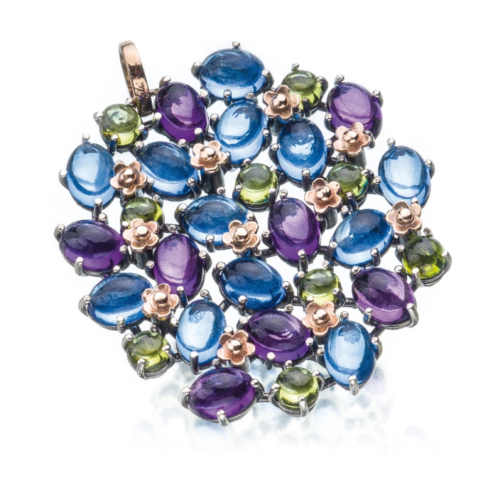 copy of Positano pendant silver&gold9kt