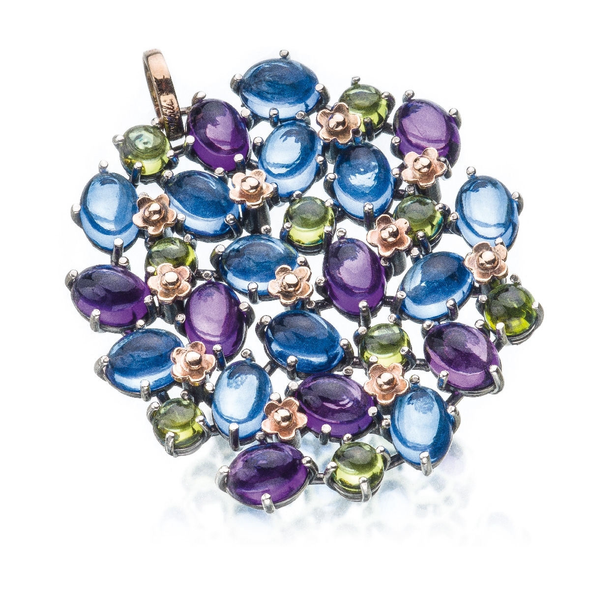 copy of Positano pendant silver&gold9kt