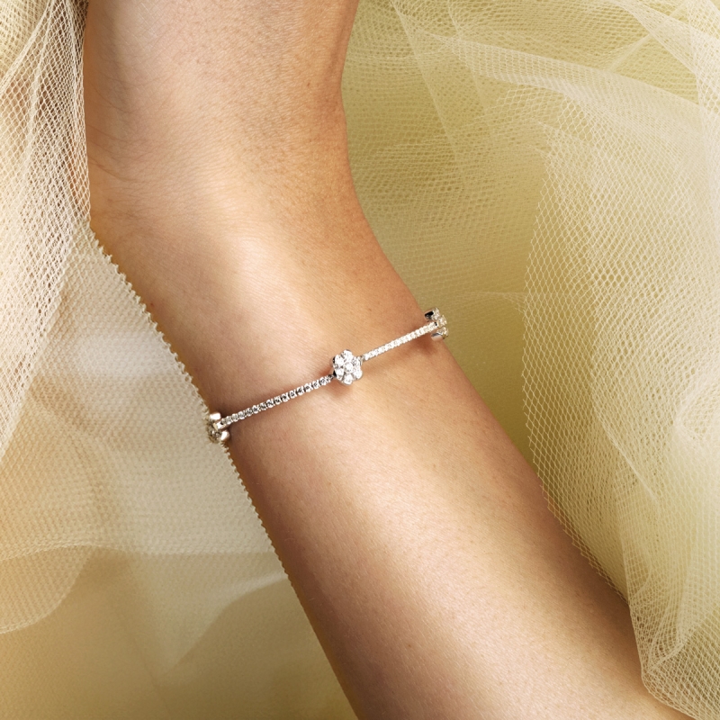 Bracciale bacchette e fiori