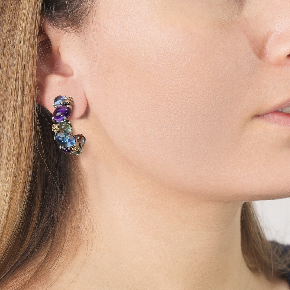 Positano semicircle earrings 2