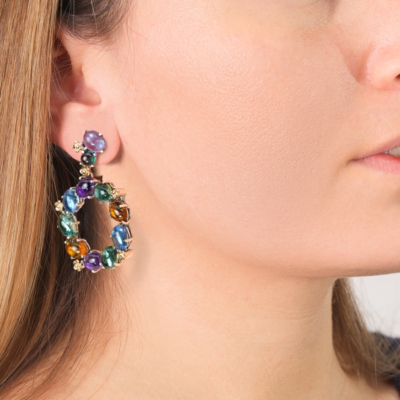 Positano circle earrings
