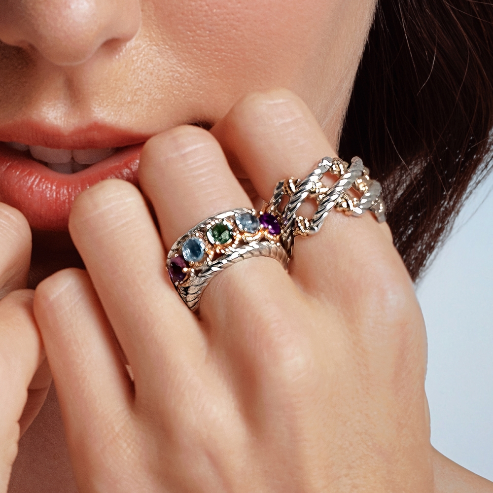 Anello Nodi fascia tondini pietre 2