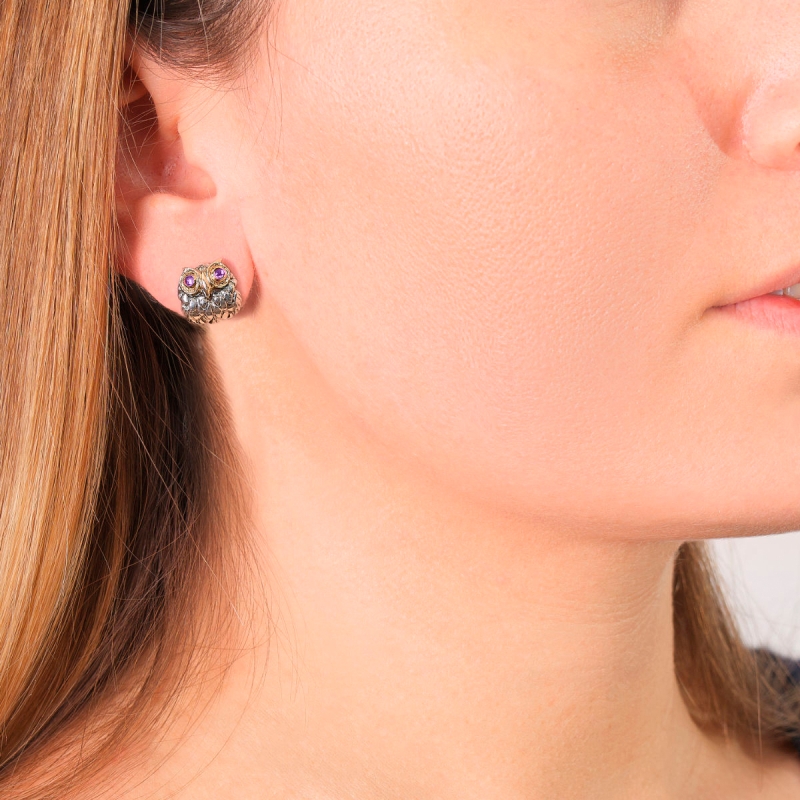 Civetta cerchio new grande silver&gold9kt