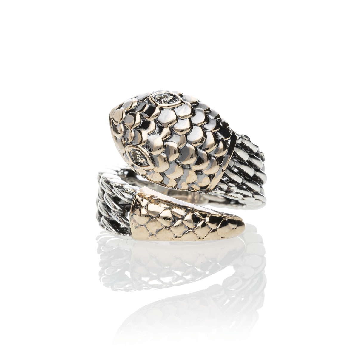 anello Medievale serpente grande