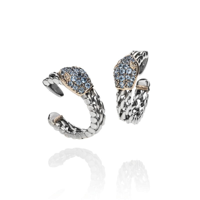 orecchini Medievale serpente piccolo cerchio