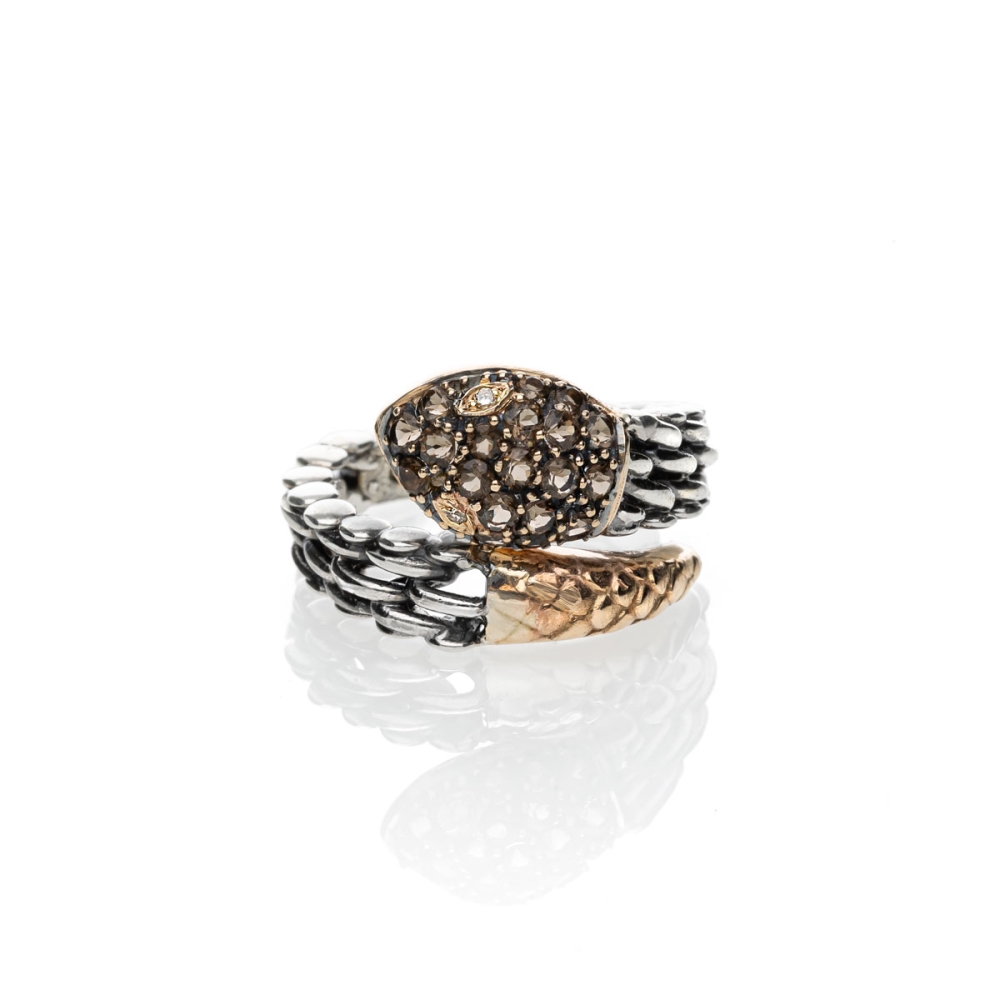 anello Medievale serpente piccolo