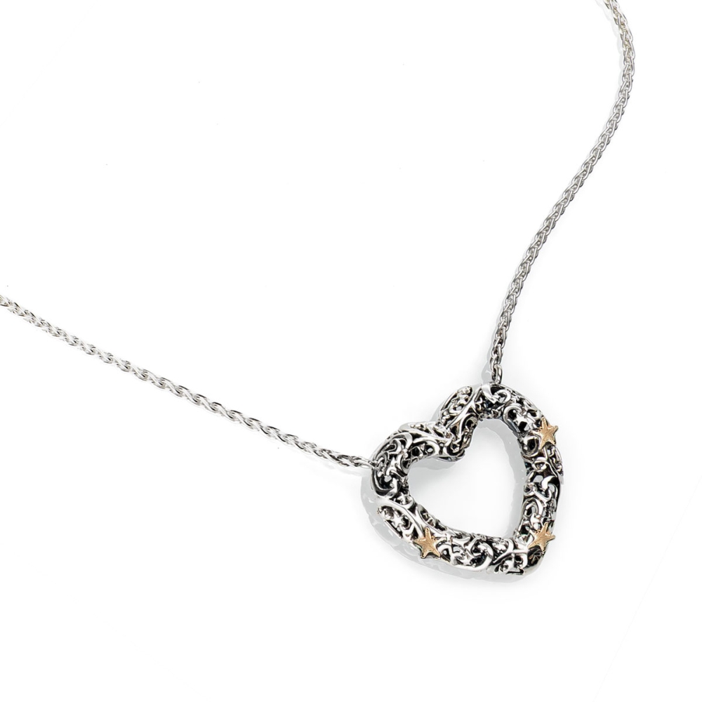 Collana Polvere di Stelle cuore profilo