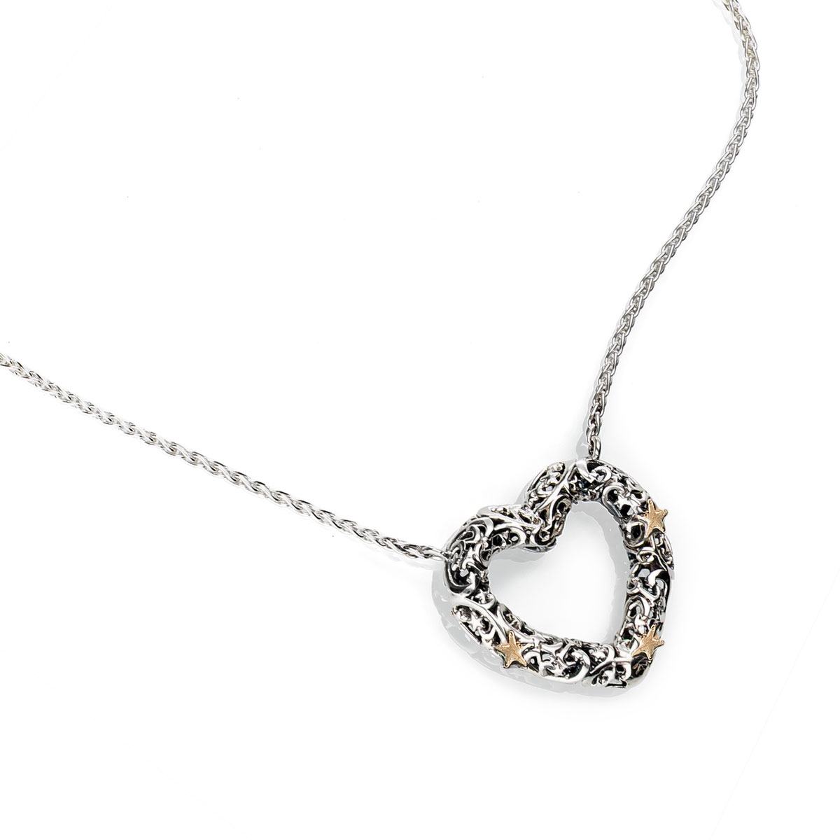 Collana Polvere di Stelle cuore profilo