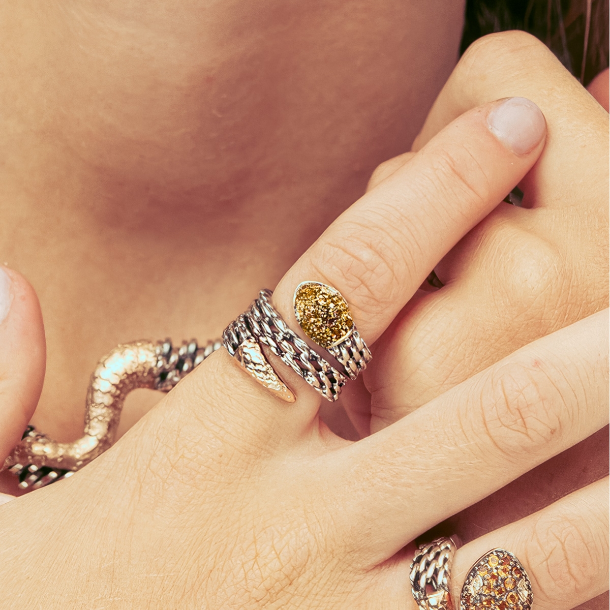 copy of Medievale collana serpente gold9kt&silver