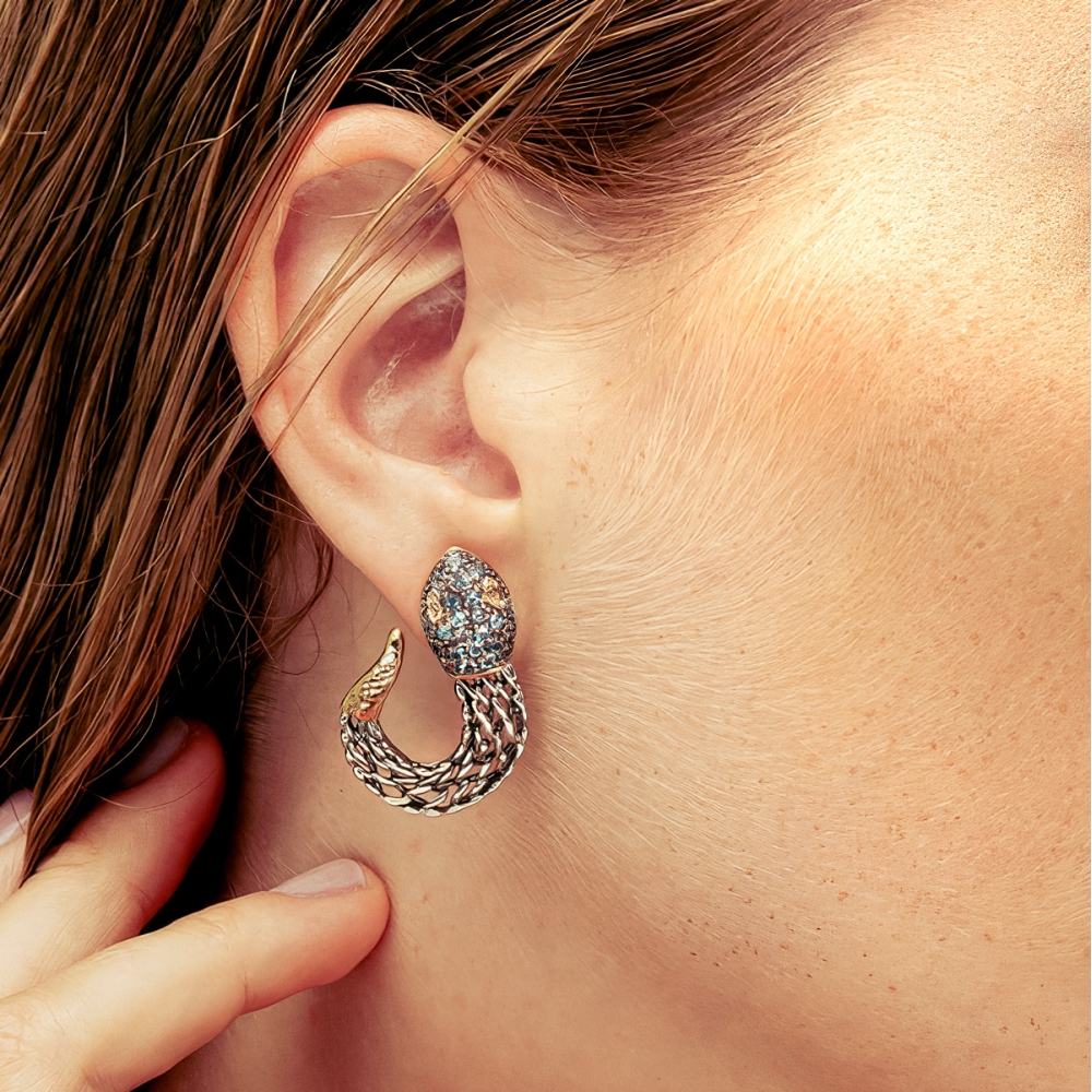 Medievale serpente gold9kt&silver 2