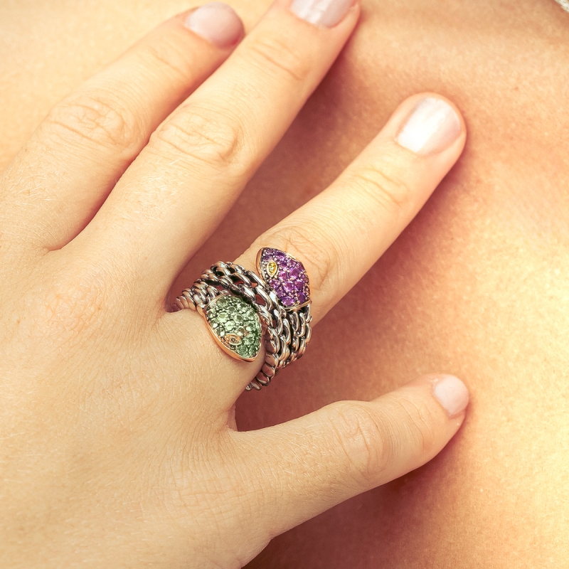 copy of Medievale collana serpente gold9kt&silver