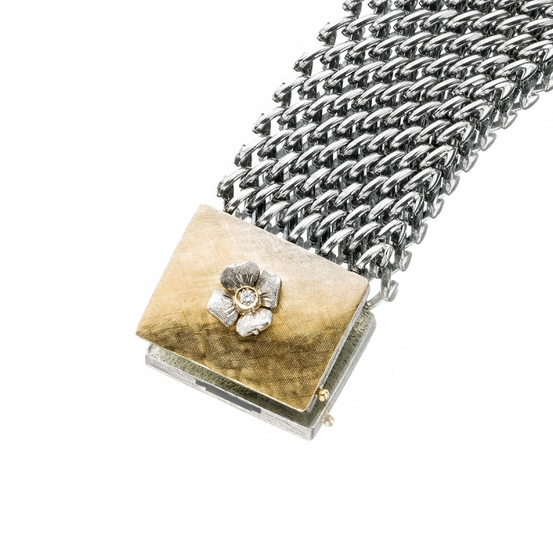 Bracciale medievale grande gold18kt&silver