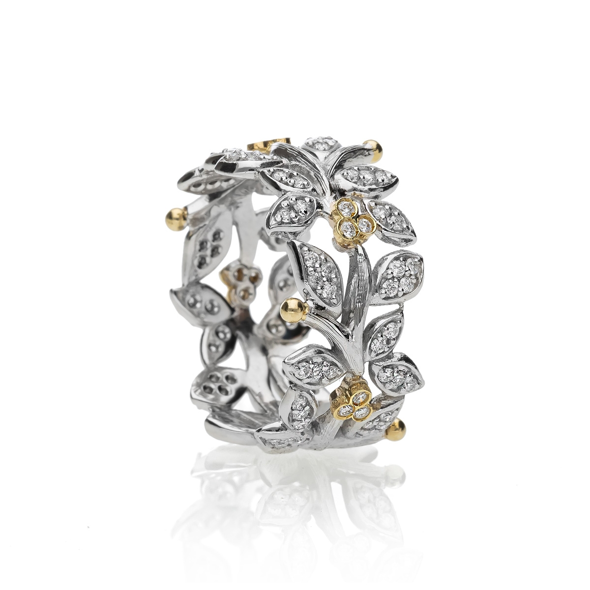 Anello Ramage fascia preziosa media