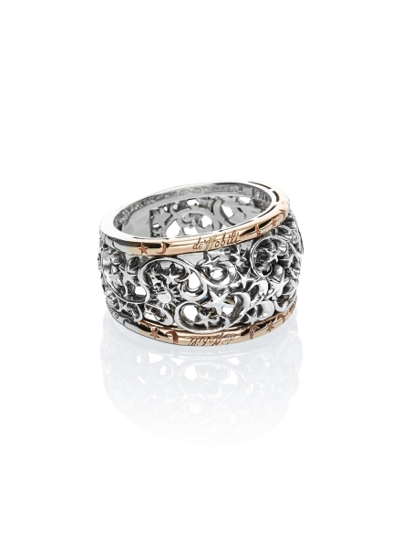 copy of Polvere di stelle band ring gold9kt&silver