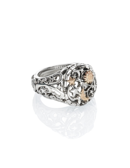 copy of Polvere di stelle band ring gold9kt&silver