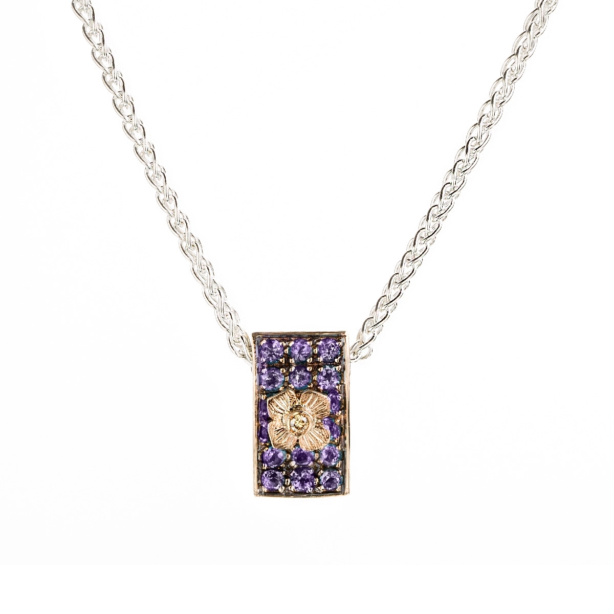 Collana Medievale Pavè viola