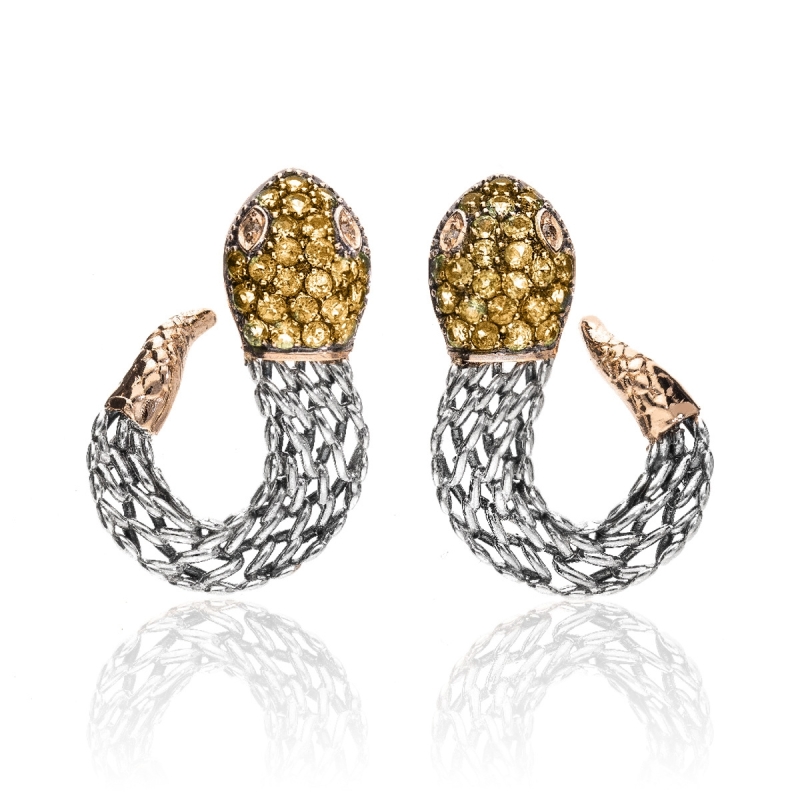 Medievale serpente gold9kt&silver