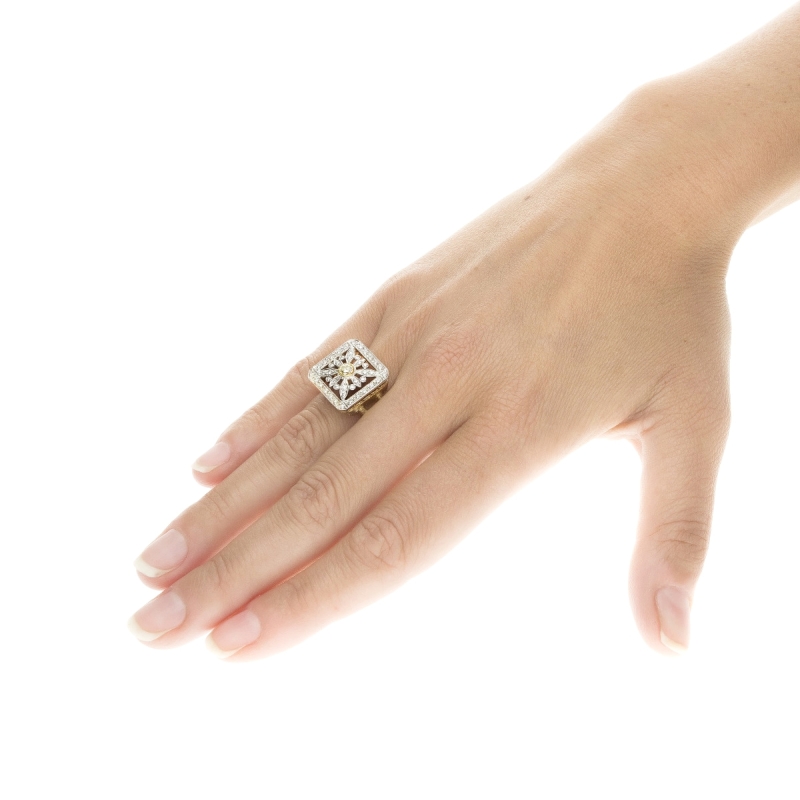 Raggio di sole quadrato grande gold18kt