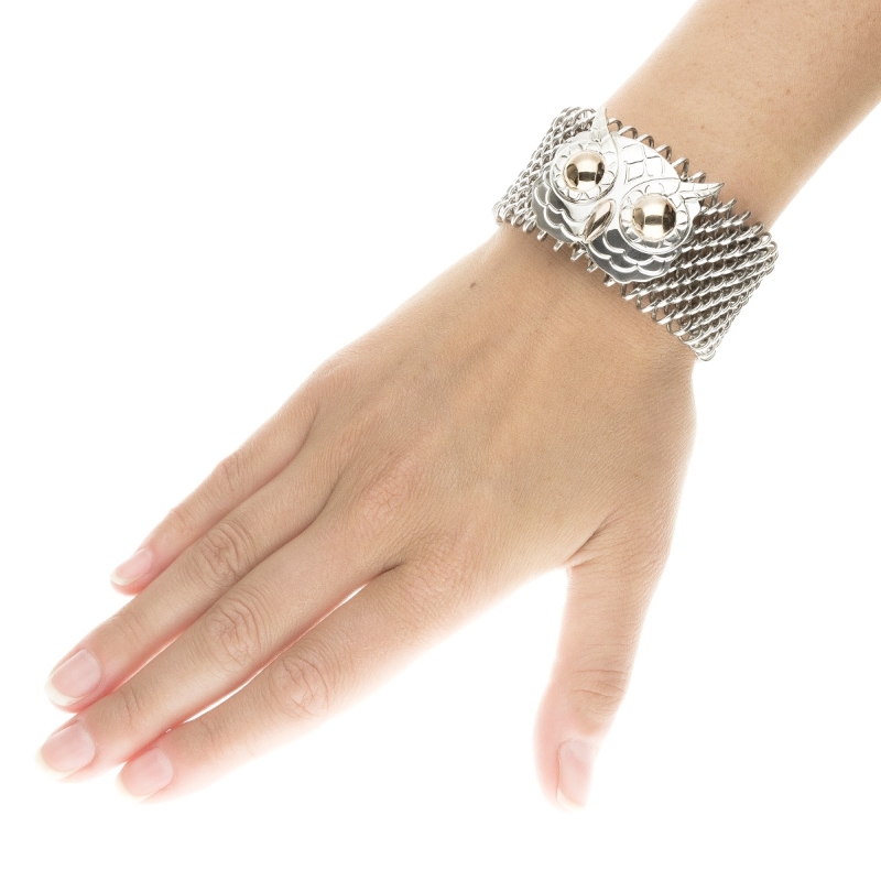 Civetta coccò big silver&gold9kt
